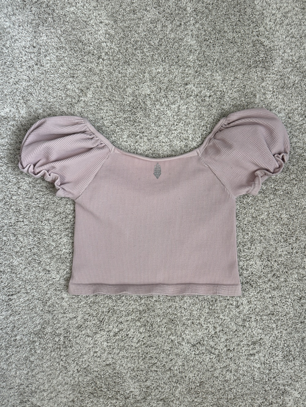 Free People Happiness Runs Puff Sleeve Crop Tank - Picture 2 of 2
